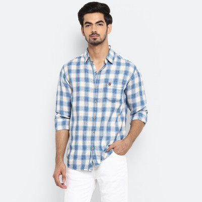 mufti-men-checkered-casual-multicolor-shirt-4