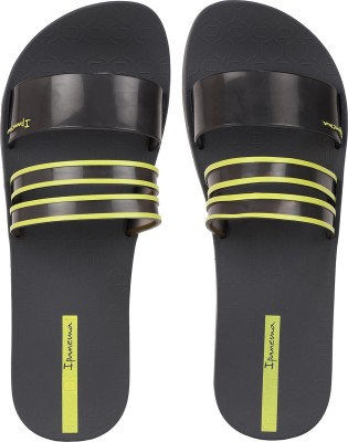 Ipanema Women Slides(Grey, Yellow , 8)