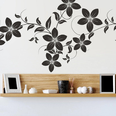 marvellous 60 cm m-flowerdeginwall Self Adhesive Sticker(Pack of 1)