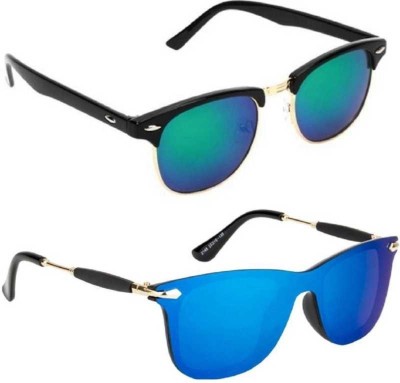 layd Clubmaster Sunglasses(For Men & Women, Blue)