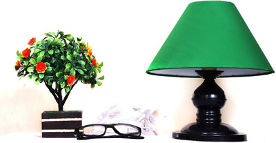 CANDELA Conical Shade Table Lamp (Green) Table Lamp(25 cm, Green)