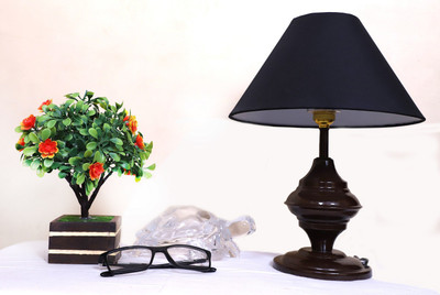 CANDELA Conical Shade Table Lamp (Black) Table Lamp(25 cm, Black)