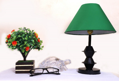CANDELA Conical Shade Table Lamp (Green) Table Lamp(25 cm, Green)