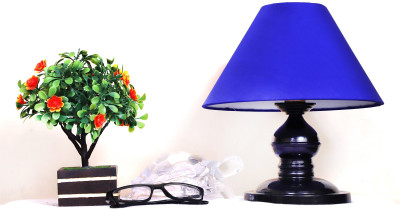 CANDELA Conical Shade Table Lamp (Blue) Table Lamp(25 cm, Blue)