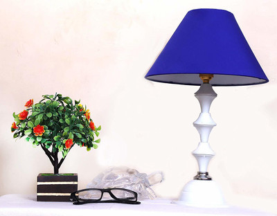 CANDELA Conical Shade Table Lamp (Blue) Table Lamp(25 cm, Blue)