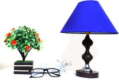 CANDELA Conical Shade Table Lamp (Blue) Table Lamp(25 cm, Blue)