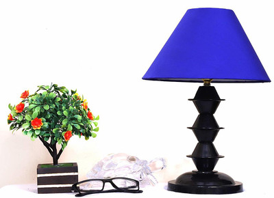 CANDELA Conical Shade Table Lamp (Blue) Table Lamp(25 cm, Blue)