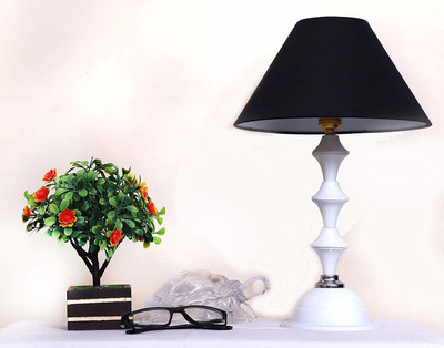 CANDELA Conical Shade Table Lamp (Black) Table Lamp(25 cm, Black)