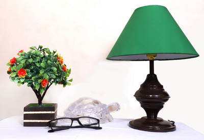 CANDELA Conical Shade Table Lamp (Green) Table Lamp(25 cm, Green)