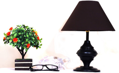CANDELA Conical Shade Table Lamp (Brown) Table Lamp(25 cm, Brown)