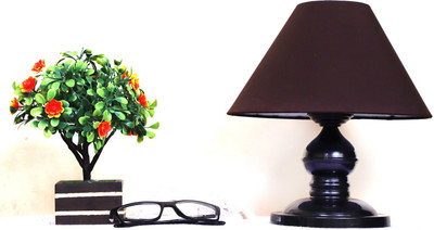 CANDELA Conical Shade Table Lamp (Brown) Table Lamp(25 cm, Brown)