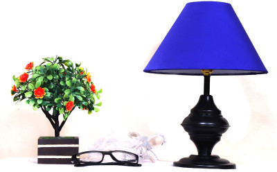 CANDELA Conical Shade Table Lamp (Blue) Table Lamp(25 cm, Blue)