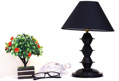 CANDELA Conical Shade Table Lamp (Black) Table Lamp(25 cm, Black)