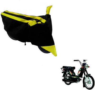 MOCKHE Two Wheeler Cover for TVS(Heavy Duty Super XL, Black, Yellow)