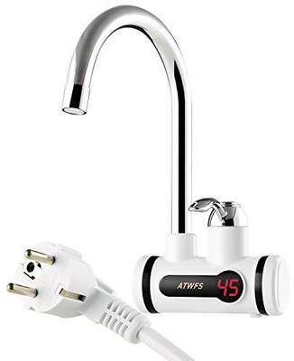 Zahuu Faucet Kitchen Electric Tap 1 L Instant Water Geyser (White)