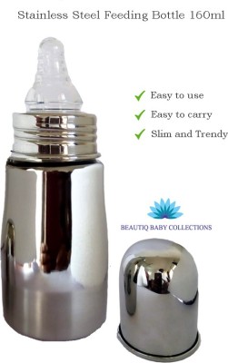 Beautiq Baby Collections Complete Stainless Steel Baby Feeding Bottle 160ml - 160 ml(Silver)