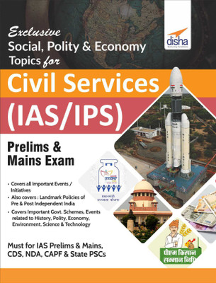 Exclusive Social, Polity & Economy Topics for Civil Services (IAS/IPS) Prelims & Mains Exam(English, Paperback, Disha Experts)