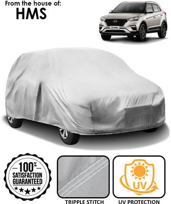 HMS Car Cover For Hyundai Creta (Without Mirror Pockets)(Silver)