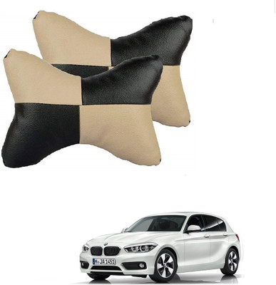 KOZDIKO Beige, Black Leatherite Car Pillow Cushion for BMW(Rectangular, Pack of 2)