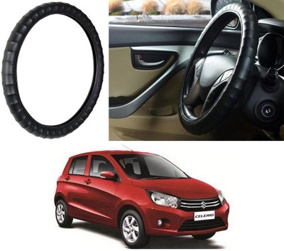 Auto Kite Steering Cover For Maruti Celerio(Black, Leatherite)