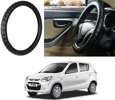 Auto Kite Steering Cover For Maruti Alto 800(Black, Leatherite)