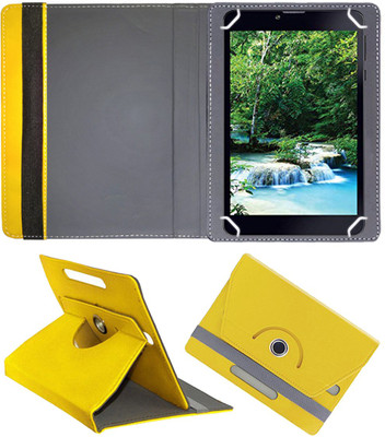Fastway Flip Cover for iBall Slide Spirit X2 Tablet 7 inch(Yellow, Cases with Holder)