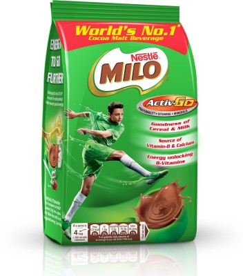 Nestle MILO Activ-Go Powder Pouch Nutrition Drink (400 g, Chocolate Flavored)