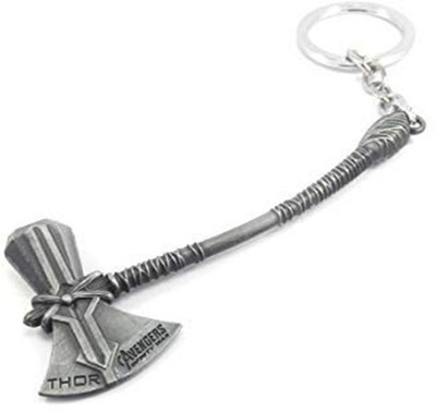 PA08Prise Avengers Infinity War EndGame Thor Axe Stormbreaker Alloy Antique Silver Colour Keychain Key Chain