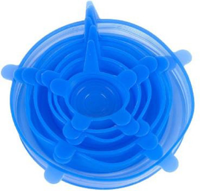 ADIYOGI Silicone Reusable Dishwasher Microwave and Freezer Safe Lids 10 inch Lid Set, Pack of 6(Silicone)