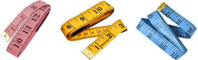 Trendmakerz 1.50 Meter 150 CM Set of 3 Good Quality Cloth Object Body Measuring Measurement Tape(1.5 m)