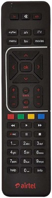 Airtel dth universal set top box airtel Remote Controller(Black)