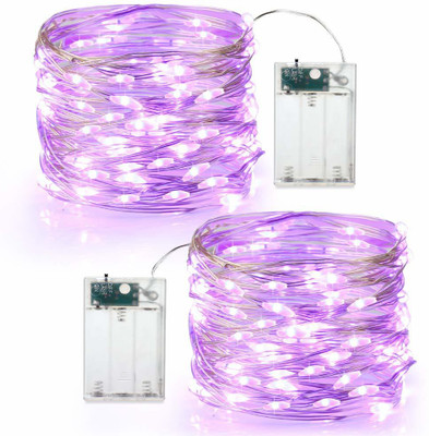 MIRADH 30 LEDs 3 m Purple Steady Water Drop Rice Lights(Pack of 2)