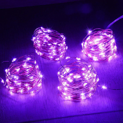 MIRADH 30 LEDs 3 m Purple Steady Water Drop Rice Lights(Pack of 4)