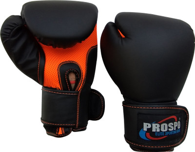 PROSPO BOXING GLOVES Boxing Gloves(Black, Orange)