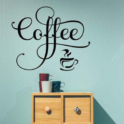 marvellous 59 cm coffelover..1 Self Adhesive Sticker(Pack of 1)