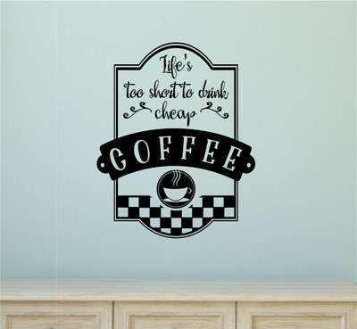 marvellous 59 cm coffelover..4 Self Adhesive Sticker(Pack of 1)