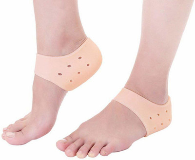 Wilson Anti crack silicone gel heel & feet protection socks Heel Support(Beige)