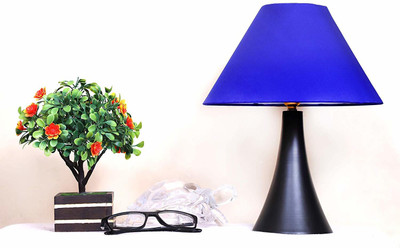 CANDELA Conical Shade Table Lamp (Blue) Table Lamp(25 cm, Blue)