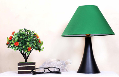 CANDELA Conical Shade Table Lamp (Green) Table Lamp(25 cm, Green)