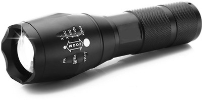 Care 4 ZOOM ABLE FLASHLIGHT CREE LED 5 modes XLM-T6 Torch(Black, 13.2 cm, Rechargeable)