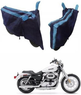 HOLME'S Two Wheeler Cover for Harley Davidson(XL 1200, Black, Blue)