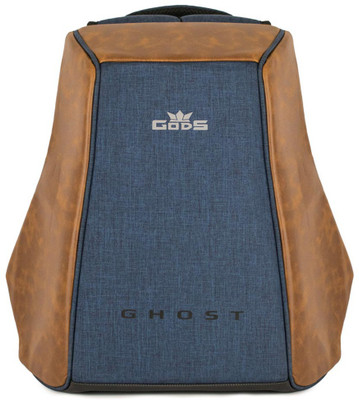 GODS Ghost Anti-Theft 14 inch 18 l Laptop Backpack(Blue, Brown)