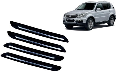 Auto Kite Plastic, Silver Plated Car Bumper Guard(Black, Silver, Pack of 4, SsangYong, Rexton)