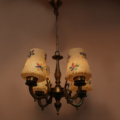 AFAST Pendent Ceiling Chandeliers Jhoomer Of 4 Lamp/ Light Chandelier Ceiling Lamp(Multicolor)
