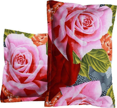 Roomesssentials Polycotton Pillows Cover(40.64 cm*68.58 cm, Pack of 2, Multicolor)