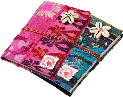 Handicrafts Paradise Rajasthani Handmade Notebook Regular Notebook Unruled 100 Pages(Pink)