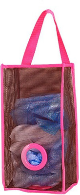 Nema Kitchen Garbage/Shopping Bag Organiser -Rose Red Medium 5 L Garbage Bag  Pack Of 1