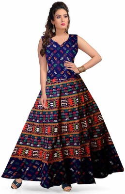 SHREE GOVIND TEXTILES Straight Gown(Multicolor)