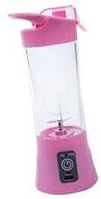 Buy Genuine Portable USB Juicer Shaker Bottle Blender Rechargeable 380ml For Home, Gym And Office Use Pro 10 Juicer Mixer Grinder (1 Jar, Pink)