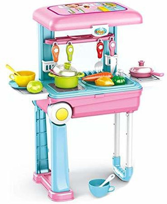 TKT Kitchen Set Trolly with Light and Music Toy for Kids